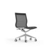 CUR108 Aluminum Mid Back Mesh Executive & Conference Armless Chair